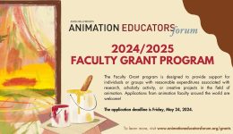 ASIFA-Hollywood’s Animation Educators Forum (AEF) is now accepting applications for the 2024/2025 Faculty Grant program